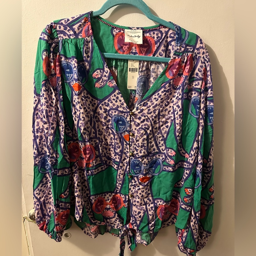 NWT Anthropologie Kendra Dandy cat blouse